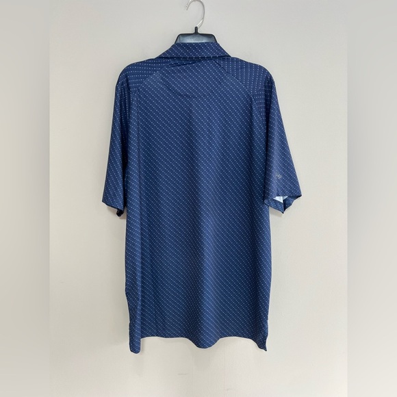 Callaway Men's Opti-Dri Swing Tech Allover Chevron Print Polo in Peacoat Blue, M - Picture 4 of 10